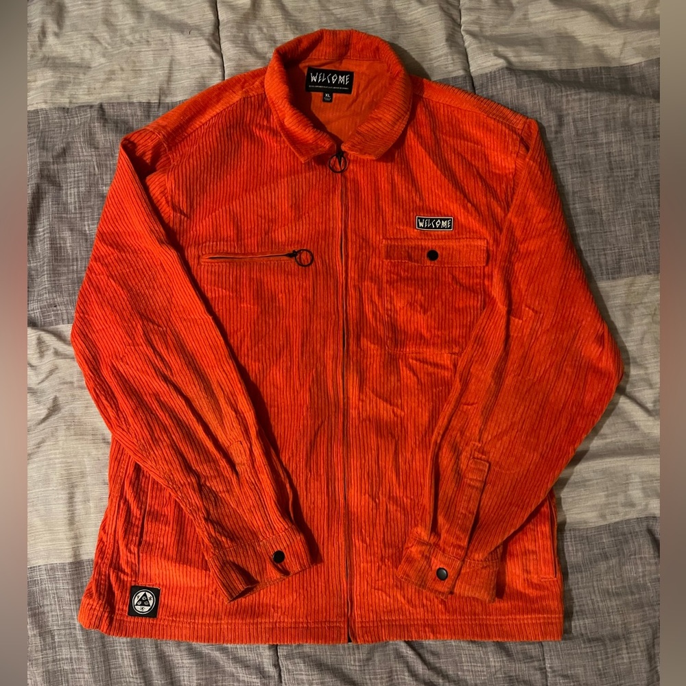 Orange XL Welcome Skate Corduroy Jacket